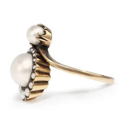 14ct Yellow Gold Antique Belle Époque Pearl Ring