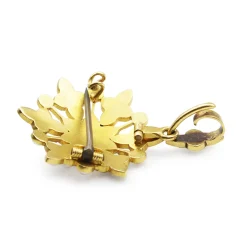 18ct Yellow Gold Antique Boxed Pearl Pendant and Brooch