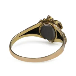 9ct Yellow Gold Antique Emerald, Ruby and Pearl Ring