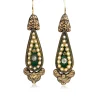 15ct Yellow Gold Antique Enamel, Opal and Paste Earrings