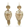 9ct Yellow Gold Antique Filigree Drop Earrings