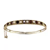 9ct Yellow Gold Antique Garnet and Pearl Bangle