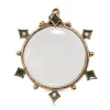 9ct Yellow Gold Antique Glass, Paste and Pearl Pendant / Locket