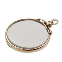 9ct Yellow Gold Antique Glass Pendant / Locket