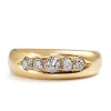 18ct Yellow Gold Antique Old Cut Diamond 5 Stone Ring