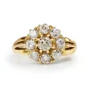 18ct Yellow Gold Antique Old Cut Daisy Ring