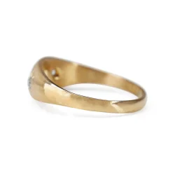 22ct Yellow Gold Antique Old Cut Diamond Gypsy Ring