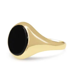 9ct Yellow Gold Antique Oval Onyx Signet Ring