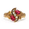 10ct Yellow Gold Antique Paste and Pearl Ring