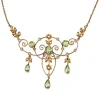 9ct Yellow Gold Antique Peridot and Pearl Necklace