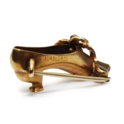 9ct Yellow Gold Antique Pearl 'Shoe' Brooch