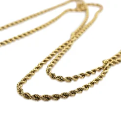 9ct Yellow Gold Antique Rope Chain Necklace