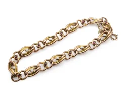9ct Yellow Gold Antique Ruby and Pearl Bracelet