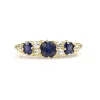18ct Yellow Gold Antique Sapphire and Diamond Ring