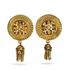 14ct Yellow Gold Antique Seed Pearl and Tassel Drop Earrings