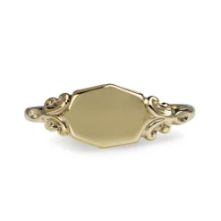 9ct Yellow Gold Antique Style Signet Ring