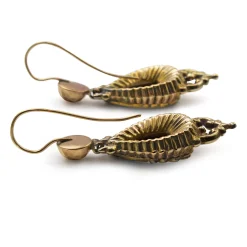 9ct Yellow Gold Antique Turquoise Earrings