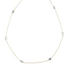 18ct Yellow Gold Aquamarine and Diamond Necklace