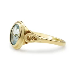 9ct Yellow Gold Aquamarine Ring