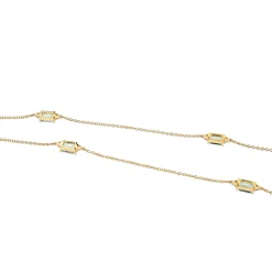18ct Yellow Gold Aquamarine and Diamond Necklace