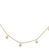9ct Yellow Gold Bezel Diamond Necklace