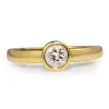18ct Yellow Gold Bezel Diamond Ring