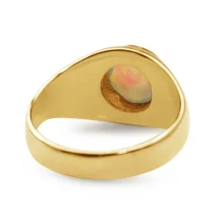 14ct Yellow Gold Black Opal Ring
