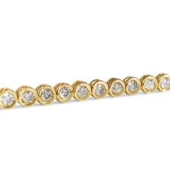 18ct Yellow Gold Champagne Diamond Tennis Bracelet