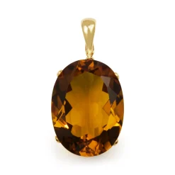 14ct Yellow Gold Citrine Enhancer / Pendant