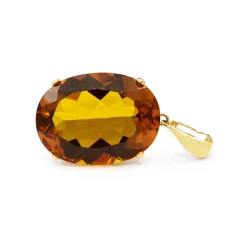 14ct Yellow Gold Citrine Enhancer / Pendant