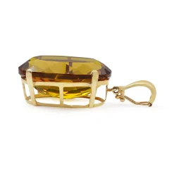 14ct Yellow Gold Citrine Enhancer / Pendant