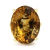 18ct Yellow Gold Citrine Solitaire Cocktail Ring