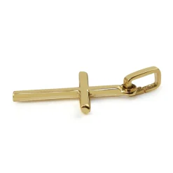 9ct Yellow Gold Cross Charm Pendant