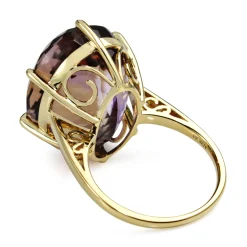 18ct Yellow Gold 26ct Ametrine Solitaire Ring