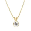 14ct Yellow Gold .85ct Bezel Diamond Solitaire Necklace