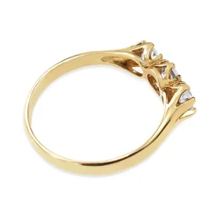9ct Yellow Gold Cubic Zirconia 3 Stone Ring