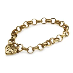 9ct Yellow Gold Day and Night Belcher Link Bracelet