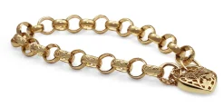 9ct Yellow Gold Day and Night Belcher Link Bracelet