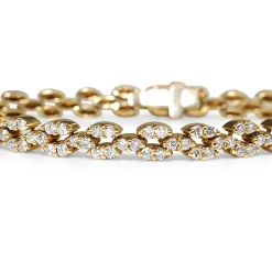 14ct Yellow Gold Diamond Bracelet