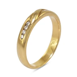 18ct Yellow Gold Diamond Channel Set Band Ring