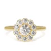 18ct Yellow Gold Diamond Daisy Style Ring
