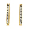 9ct Yellow Gold Diamond Hoop Earrings