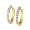 18ct Yellow Gold Diamond Hoop Earrings