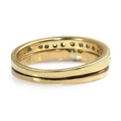14ct Yellow Gold Diamond Solitaire and Wedding Band Ring Set