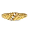 9ct Yellow Gold Diamond Twist Band Ring