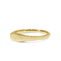 9ct Yellow Gold East West Oval Signet Ring