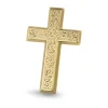 10ct Yellow Gold Engraved Cross Brooch
