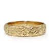 9ct Yellow Gold Engraved Floral Band