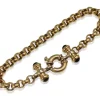 9ct Yellow Gold Estate Belcher Link Bracelet with Onyx
