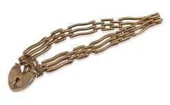 9ct Yellow Gold Estate Gate Link Bracelet